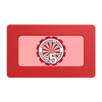 Cog House Rectangular Poker Chip Plaques - Red - Front