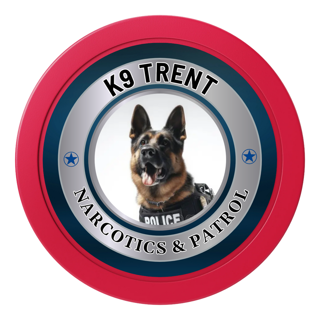 K-9 Trent 2" Oversized Poker Chips - Red - Front