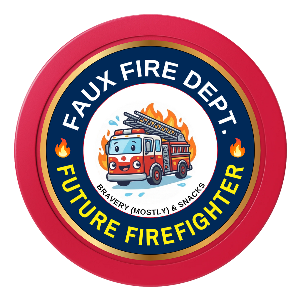 Future Firefighter 2" Composite Dealer Button - Red - Front