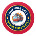 Future Firefighter 2" Composite Dealer Button - Red - Front