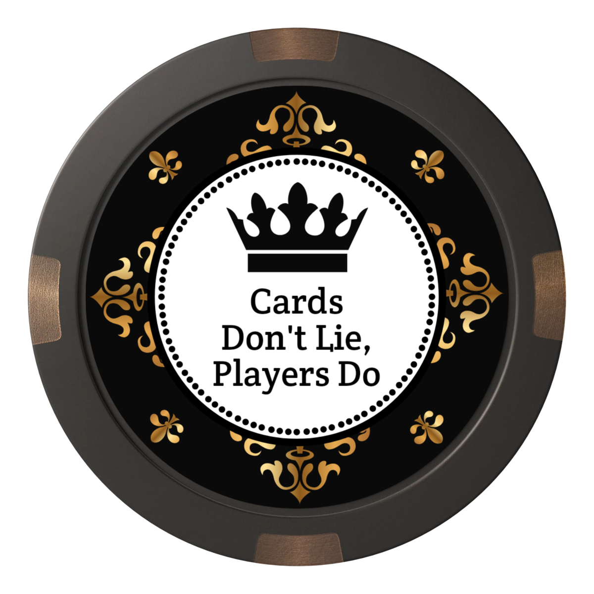 Monaco #001 Composite & Metal Hybrid Poker Card Protectors - Black - Back