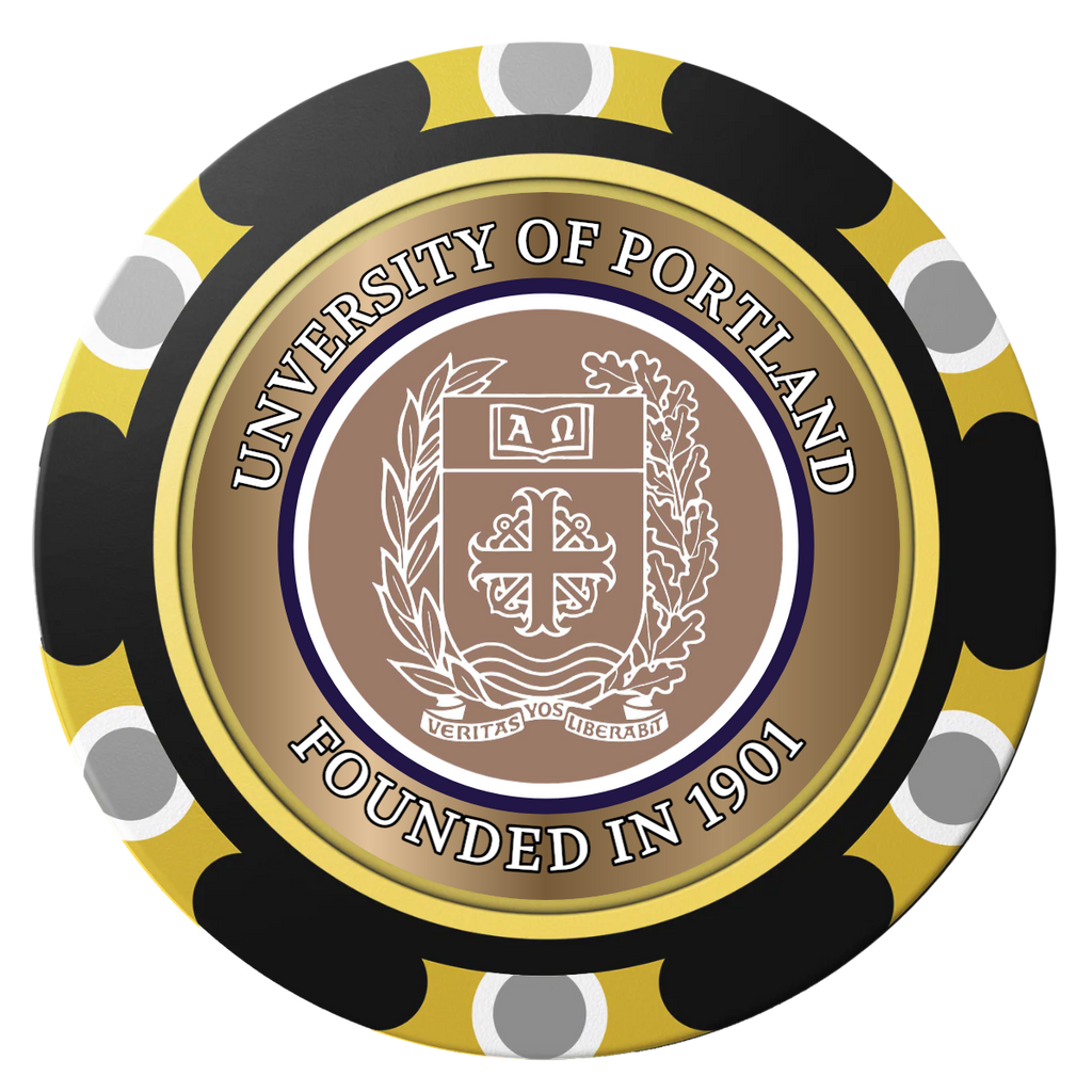 Air Force ROTC Det 695 Clay Poker Chips - Black / Monte Carlo / 40mm - Back