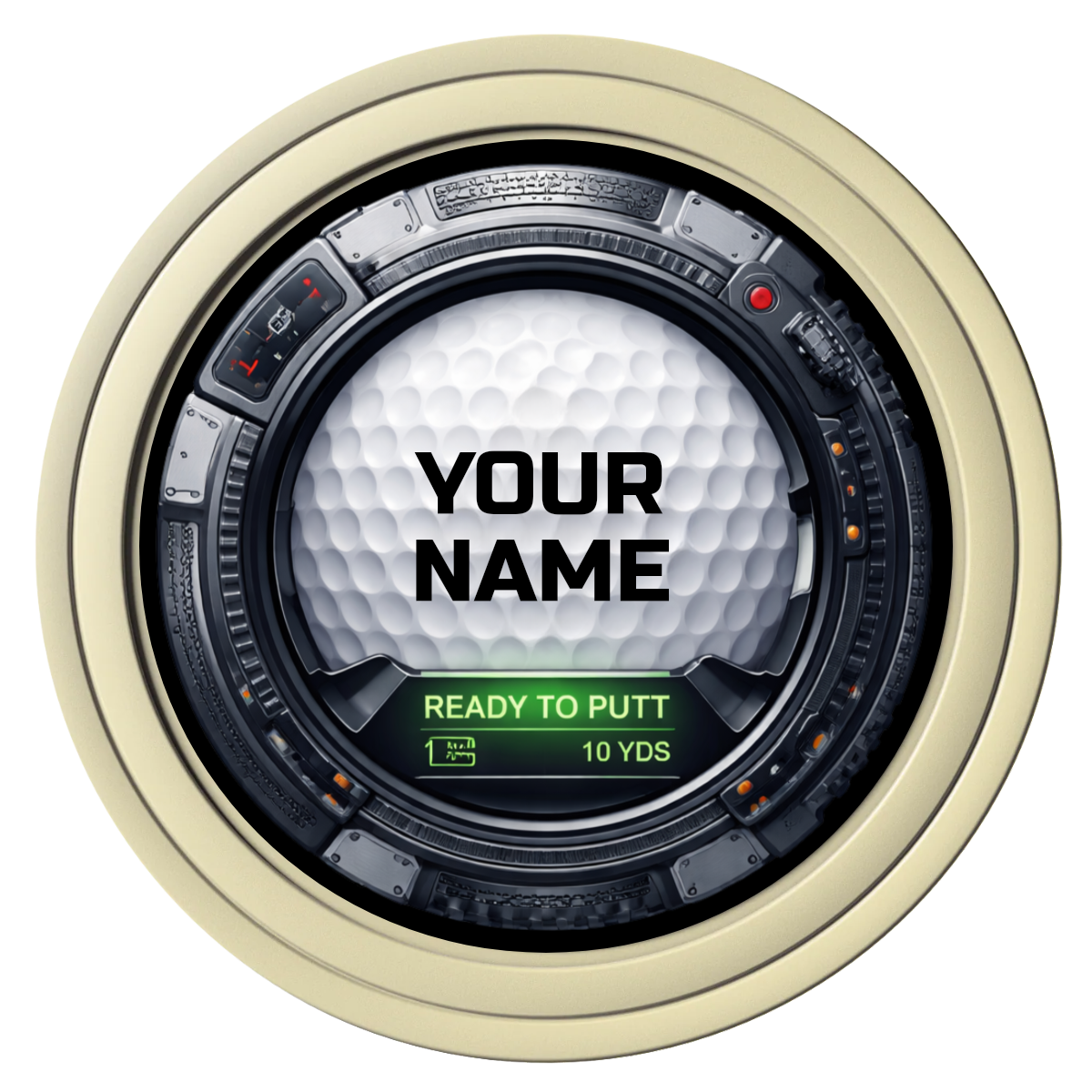 Auto Marked IV Composite Poker Chips - Ivory / Solid - Front