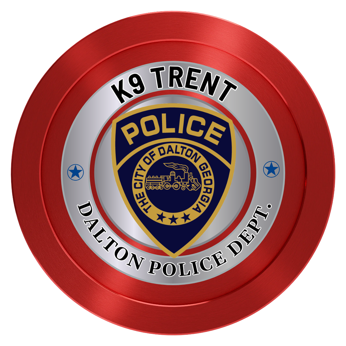 K-9 Trent Aluminum Poker Chips - Red - Back
