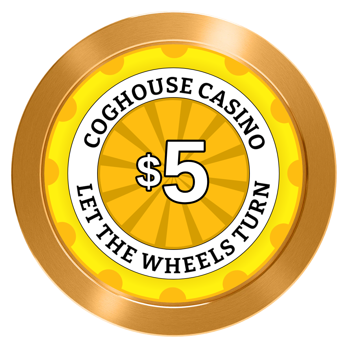 Cog House Aluminum Poker Card Guards - Gold - Back