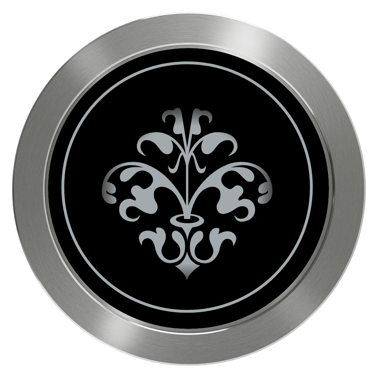 Gothic Revival Aluminum Poker Card Guards - Silver - Back