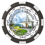 Save the Date Element Composite Poker Chips - Black / 8 Spot - Back