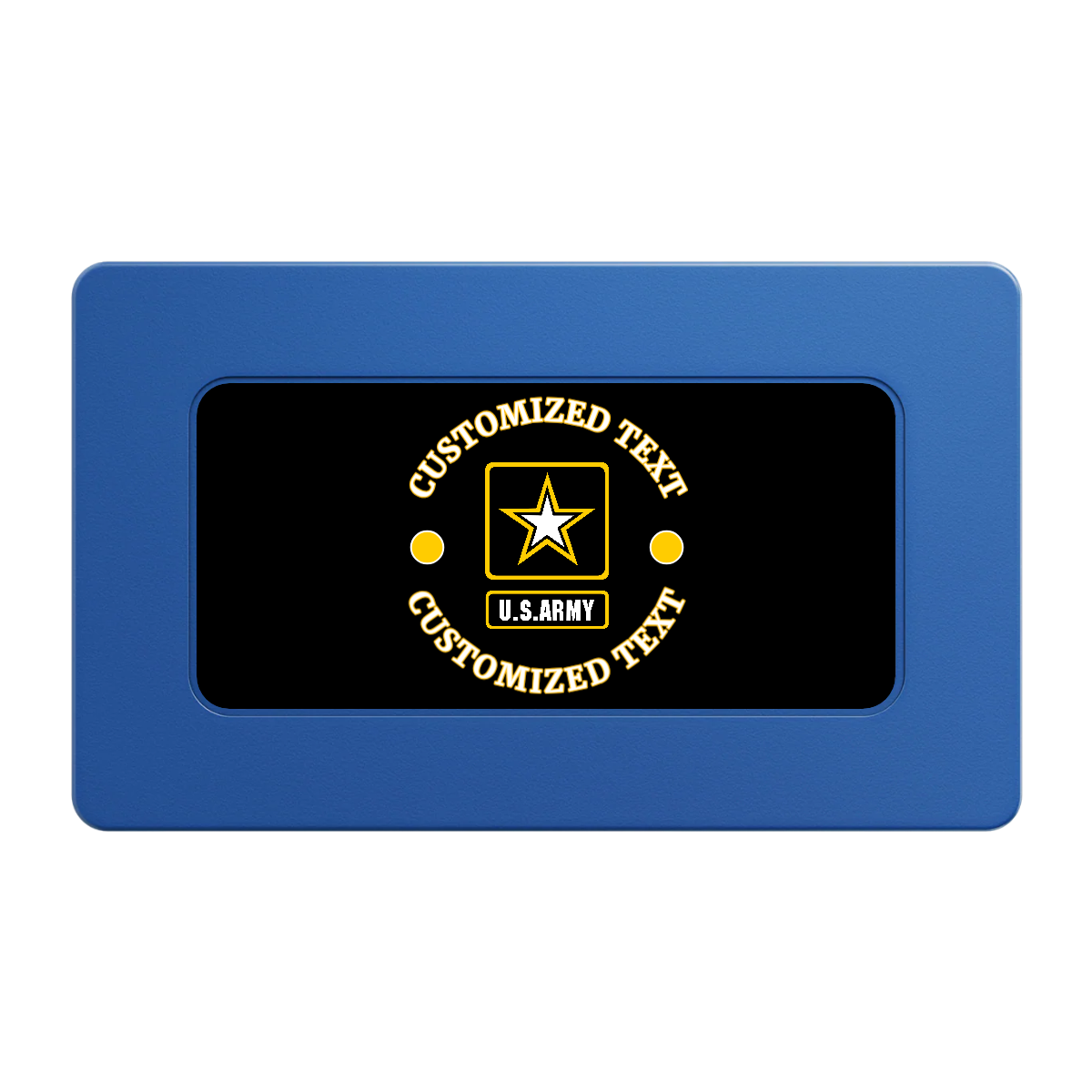 Army Strong Rectangular Poker Chip Plaques - Blue - Front