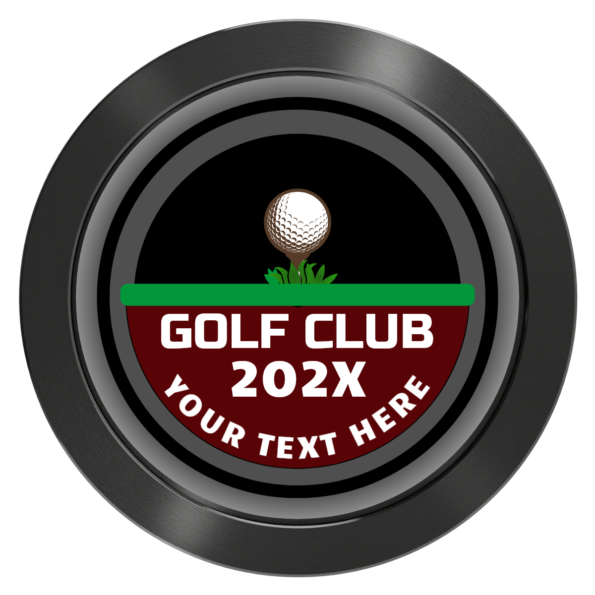 Teed Up Aluminum Poker Chips - Black - Back