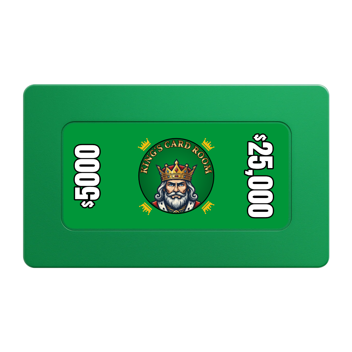 Kings Rectangular Poker Chip Plaques - Green - Front