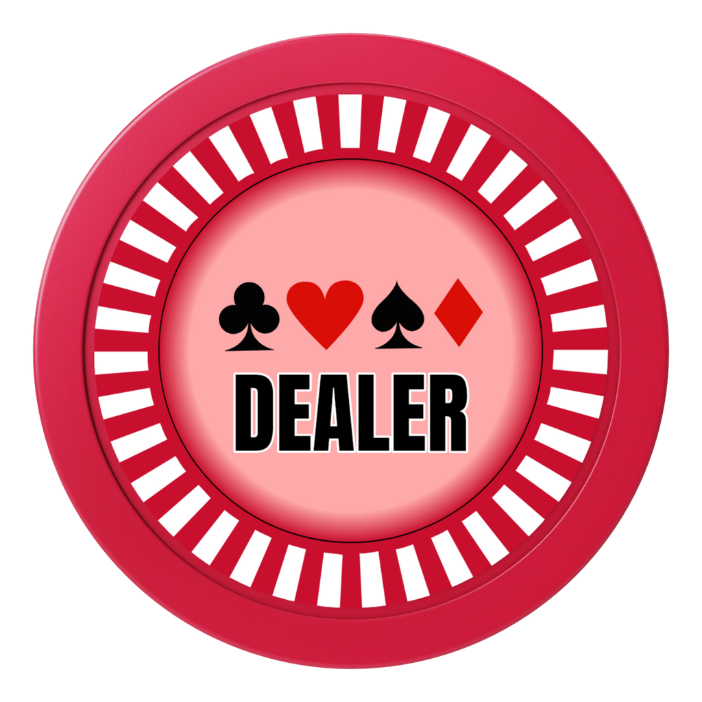 Gabe's Poker Room 2" Composite Dealer Button - Red - Front