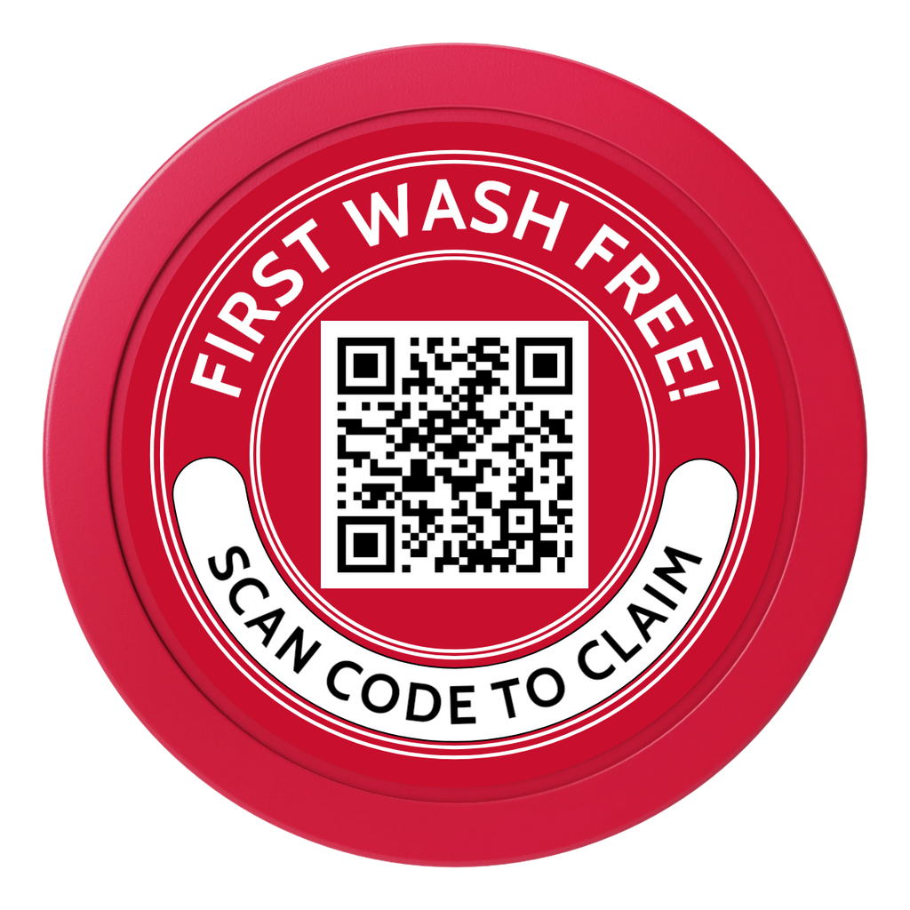 Car Wash Promotion 2" Oversized Poker Chip - Custom Dealer Button & Card Protector - Red - Back