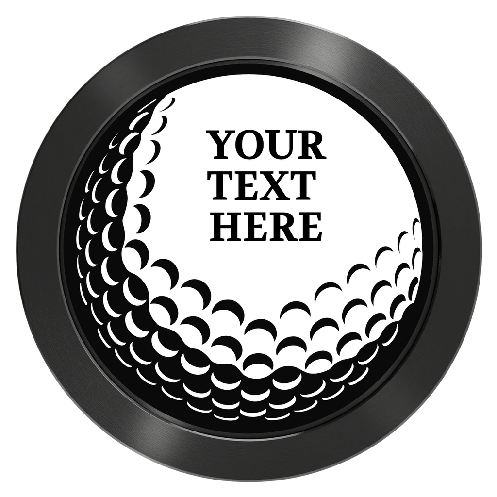 Hole In One Aluminum Poker Chips - Black - Front