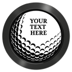 Hole In One Aluminum Poker Chips - Black - Front