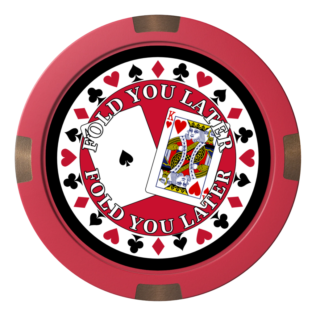 AK Big Slick Composite & Metal Hybrid Poker Card Protectors - Red - Back