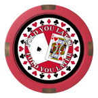 AK Big Slick Composite & Metal Hybrid Poker Card Protectors - Red - Back