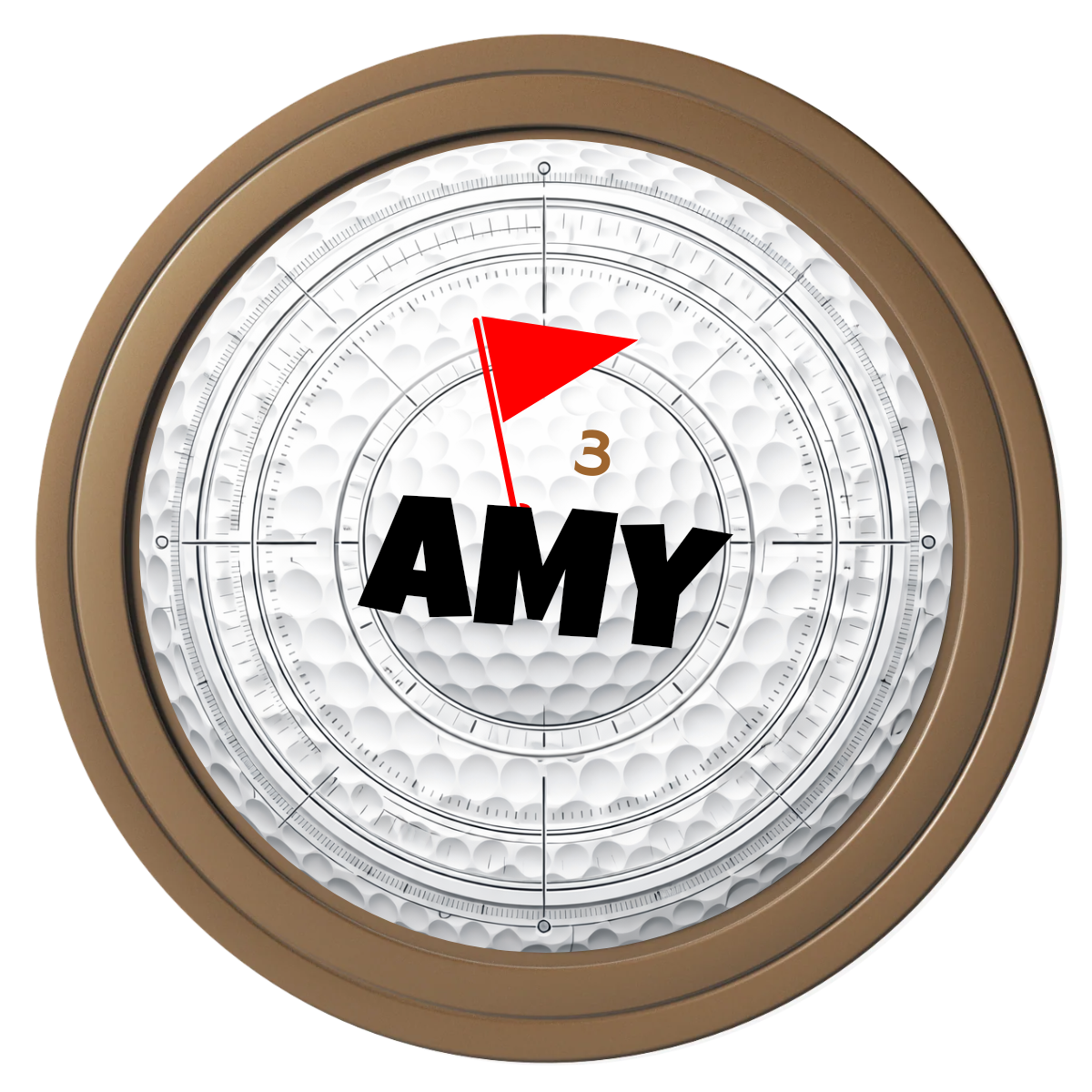 Ball Marcus Jr. Composite Poker Chips - Brown / Solid - Front