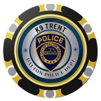 K-9 Trent Clay Poker Chips - Black / Monte Carlo / 40mm - Back