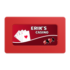 Erik's Casino Rectangular Poker Chip Plaques - Red - Front