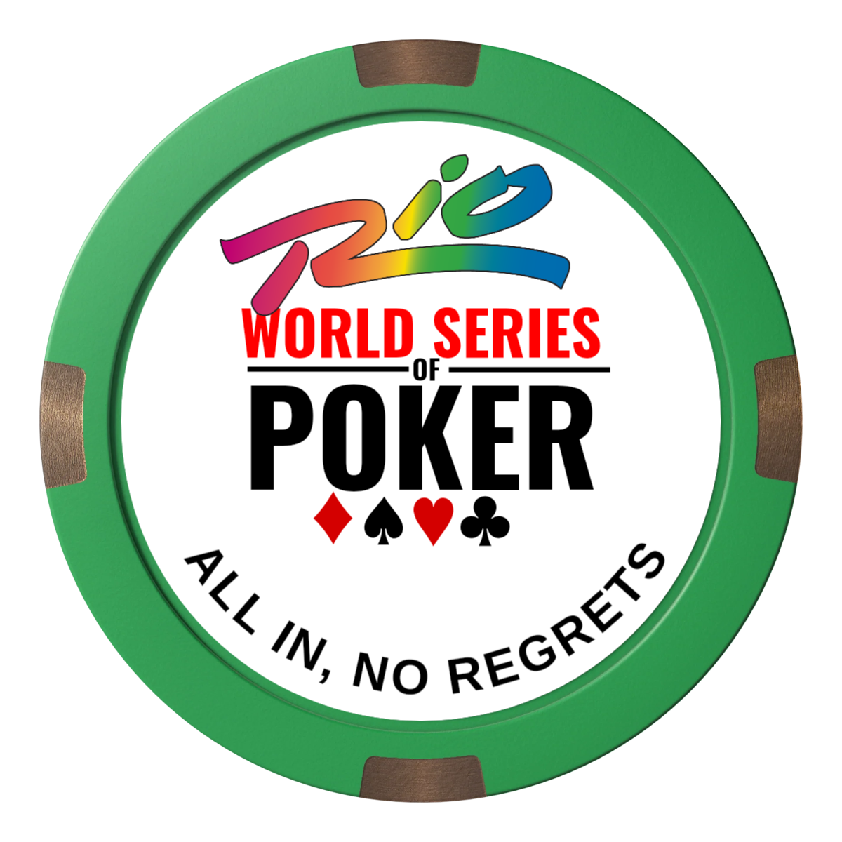 WSOP Composite & Metal Hybrid Poker Card Protectors - Green - Back