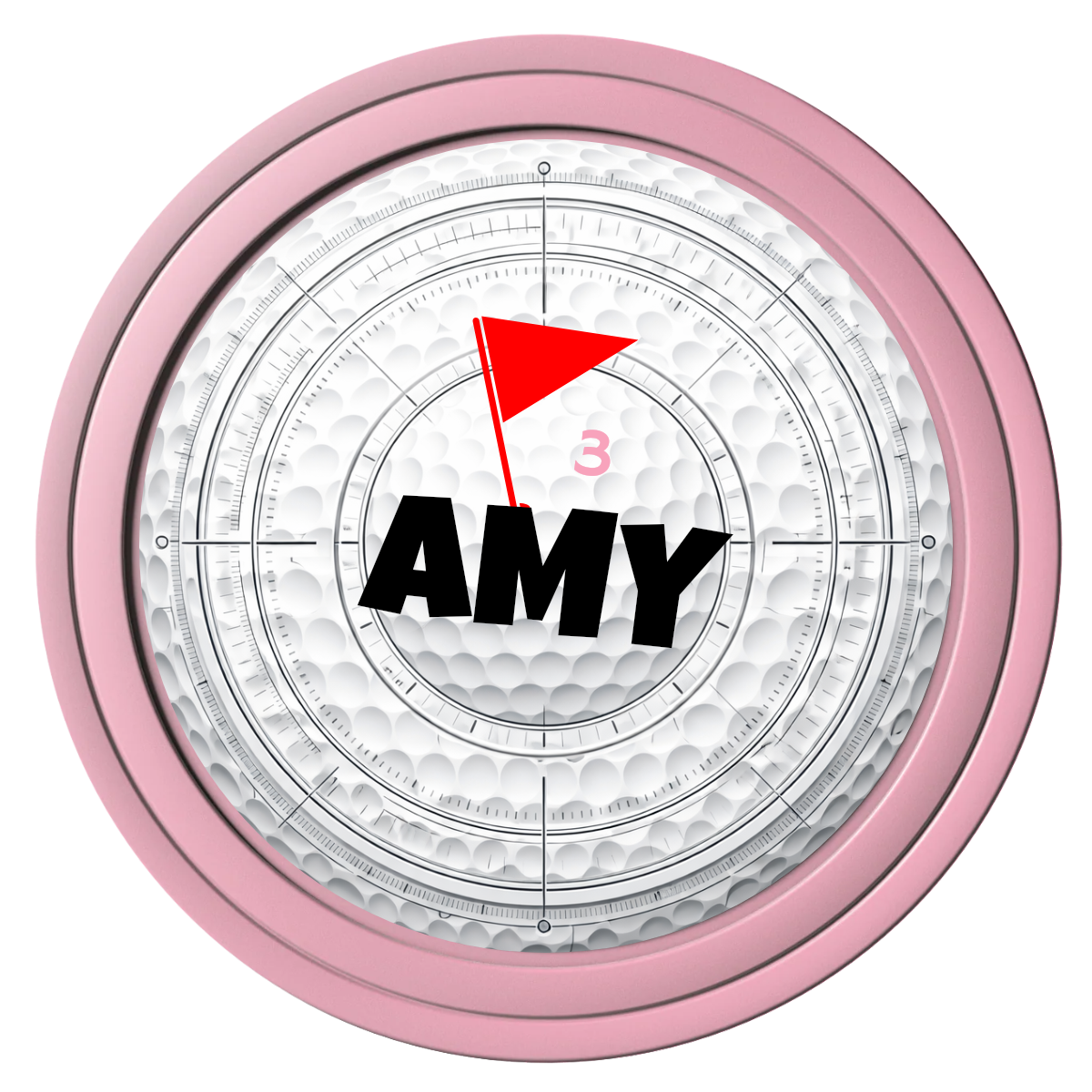 Ball Marcus Jr. Composite Poker Chips - Pink / Solid - Front