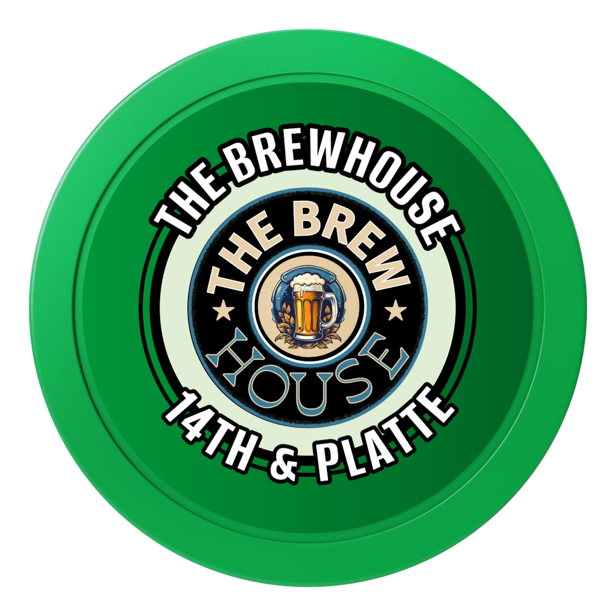 Ice Cold Beer Drink Token 2" Oversized Poker Chips - Green - Back