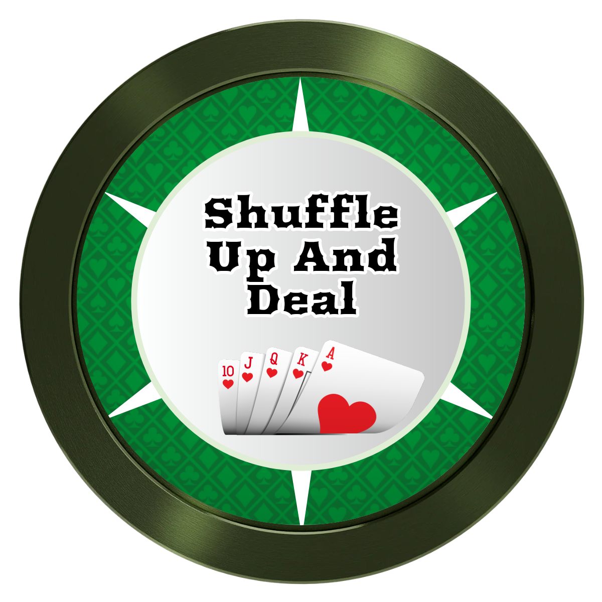 Cheyne's Card Room Aluminum Poker Card Guards - Green - Back
