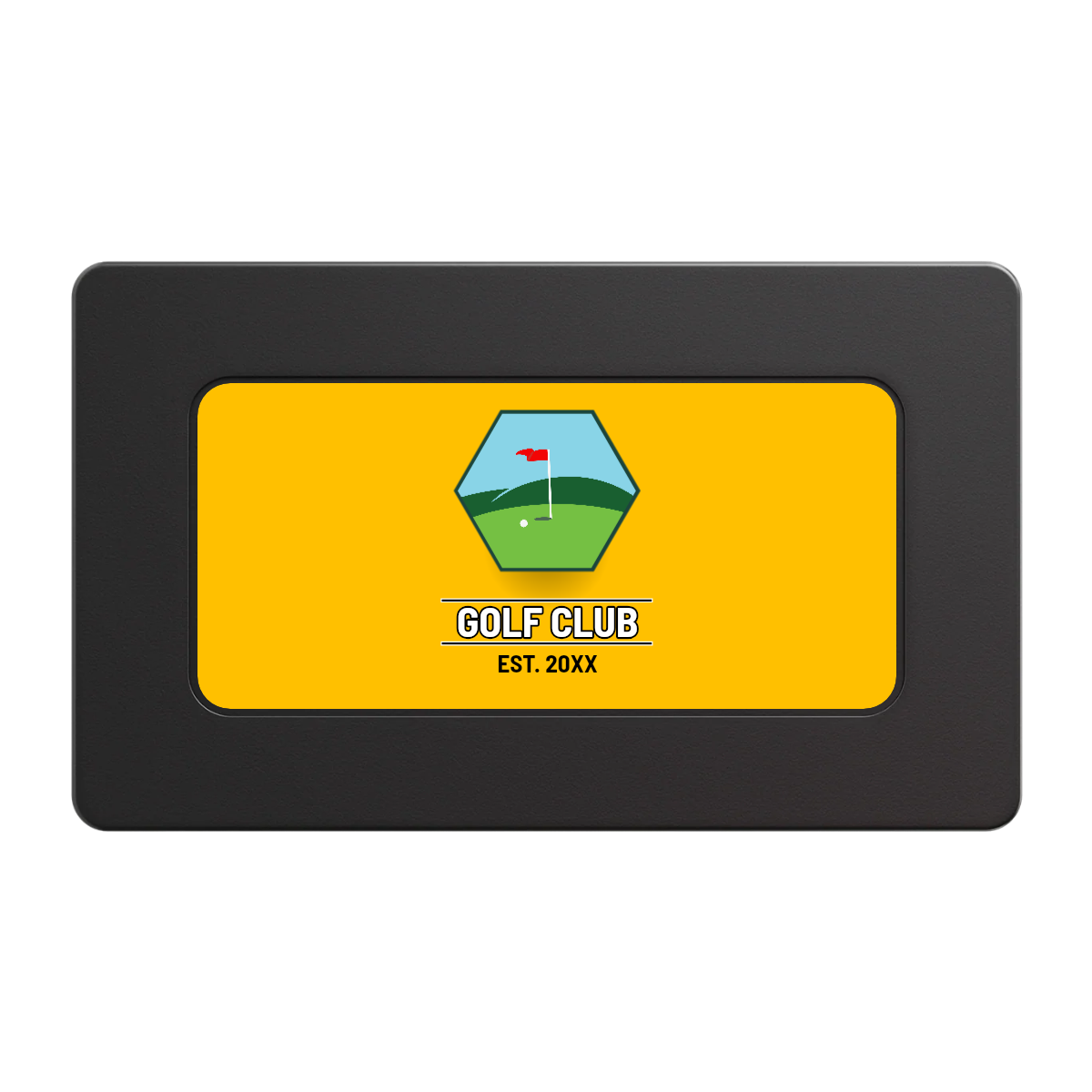 Birdy Bevy Rectangular Poker Chip Plaques - Black - Front