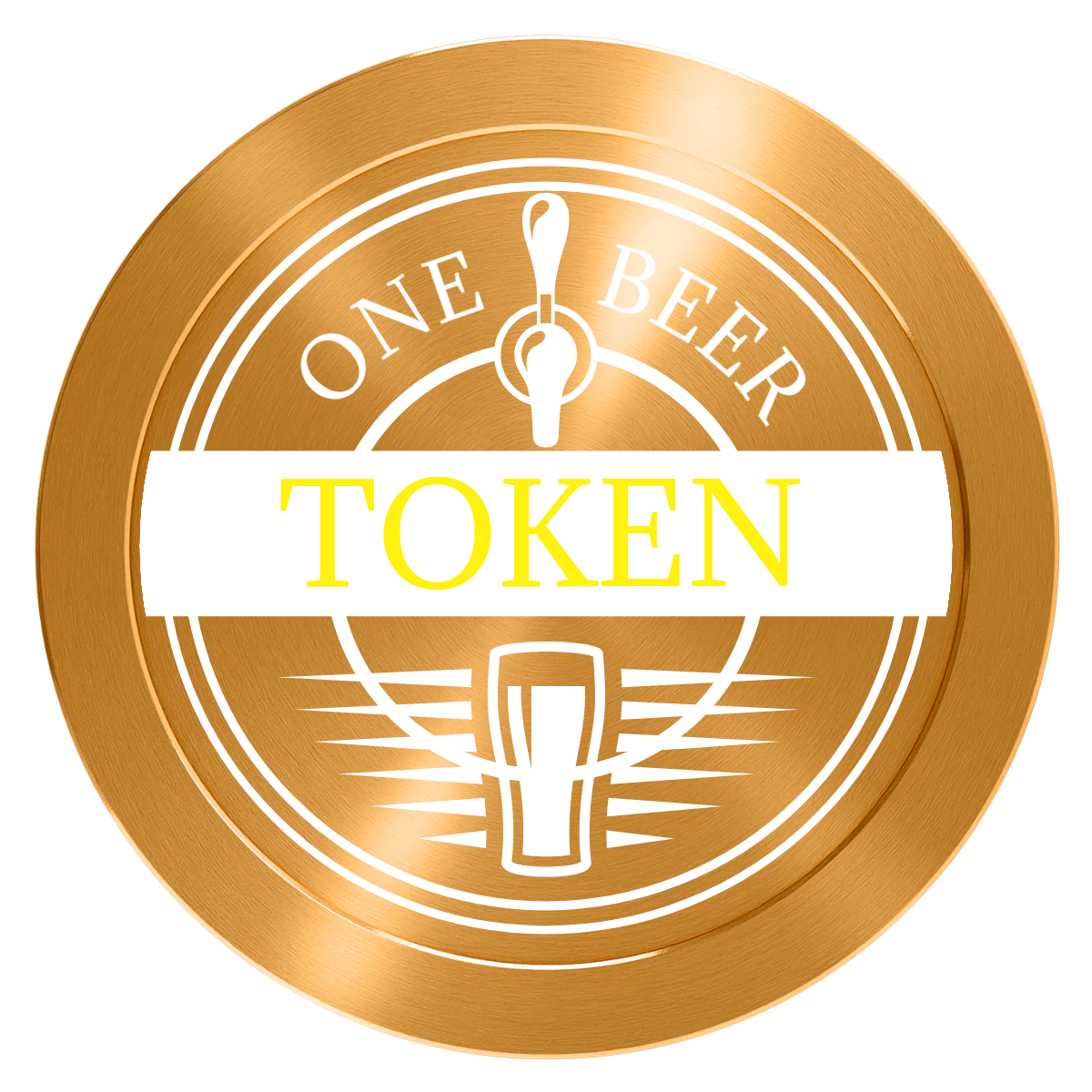 Tap Out Aluminum Poker Chips - Gold - Front