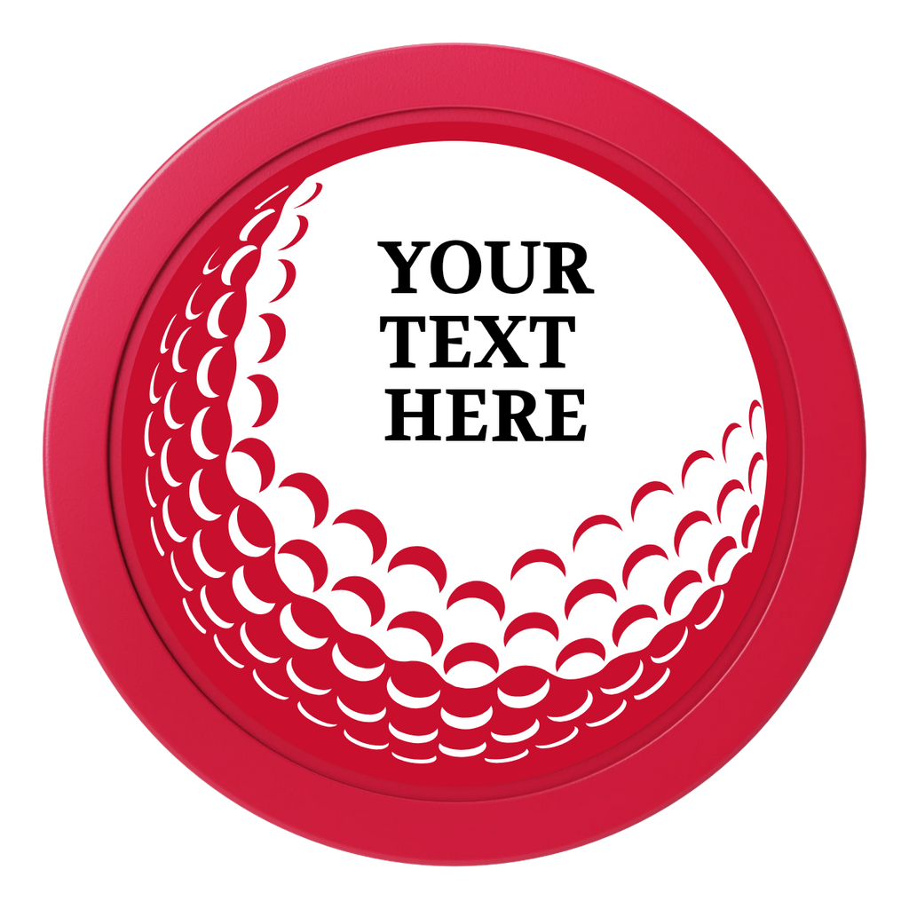 Hole In One 2" Oversized Poker Chips - Red - Front