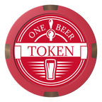 Tap Out Composite & Metal Hybrid Poker Chips - Red - Front