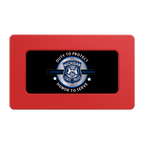 Police Department #01 Rectangular Poker Chip Plaques - Red - Back