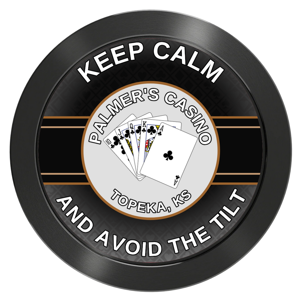 Palmer's Casino Aluminum Poker Card Guards - Black - Back
