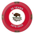 Branded Logo Golf Pro Shop Composite & Metal Hybrid Poker Chips - Red - Front