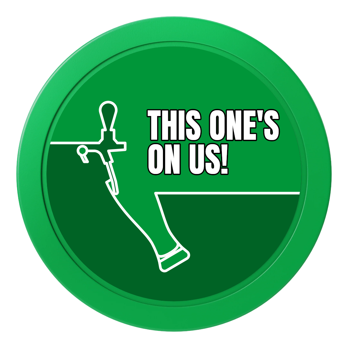 I'd Tap That 2" Oversized Poker Chips - Green - Front