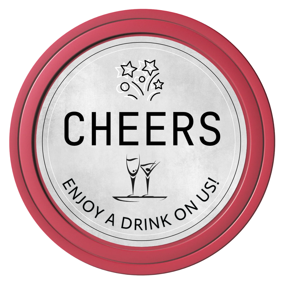 Chique Wedding Token Composite Poker Chips - Red / Solid - Front