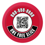Brew Pub or Pizzeria with Logo 2" Oversized Poker Chip - Custom Dealer Button & Card Protector - Red - Back