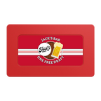 Jack's Bar Rectangular Poker Chip Plaques - Red - Back