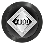 Diamond in the Rough Aluminum Poker Chips - Black - Back