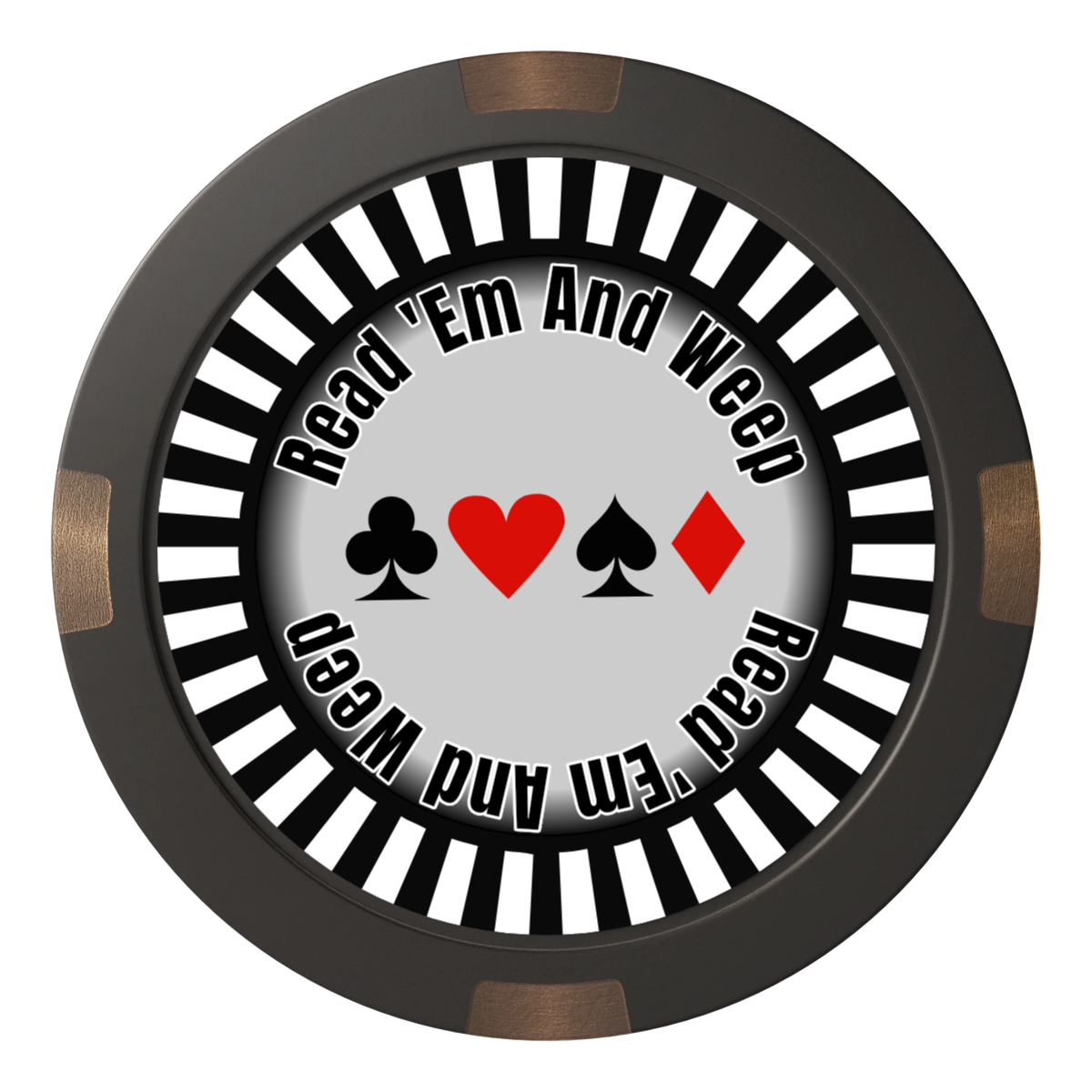 Gabe's Poker Room Composite & Metal Hybrid Poker Card Protectors - Black - Front
