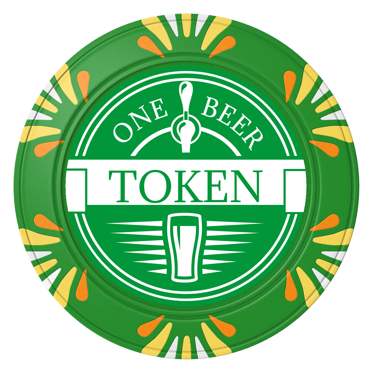 Tap Out Clay Poker Chips - Green / Macau / 40mm - Front