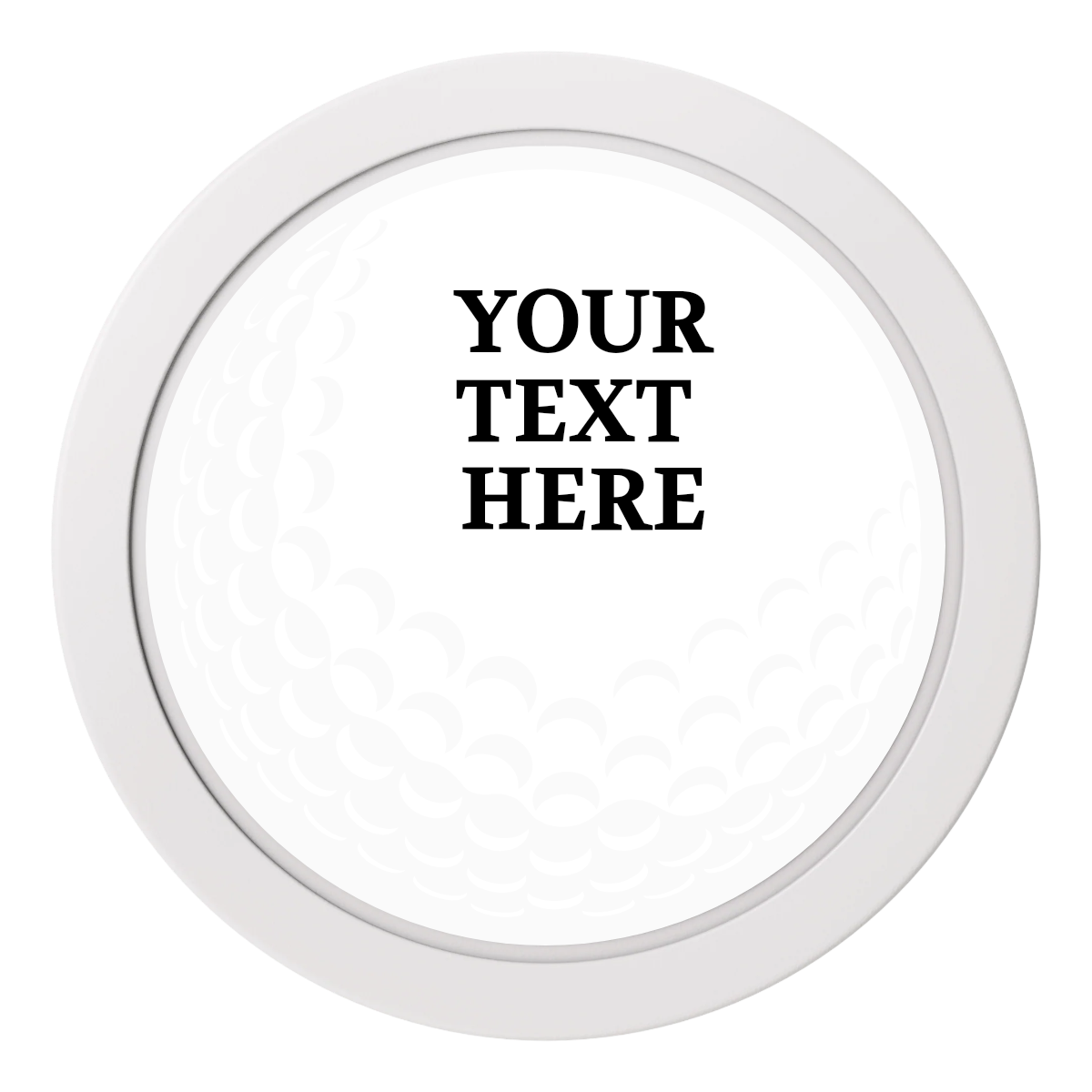Hole In One 2" Oversized Poker Chips - White - Front
