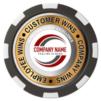 Gold Standard Composite Poker Chips - Black / 8 Spot - Front