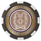 Air Force ROTC Det 695 Magnetic Composite Poker Chips - Black / 8 Spot - Back