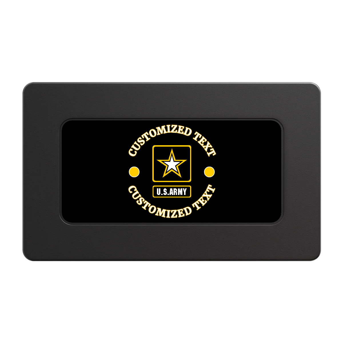 Army Strong Rectangular Poker Chip Plaques - Black - Back
