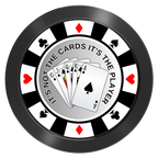 A Suitable Design Aluminum Poker Card Guards - Black - Back