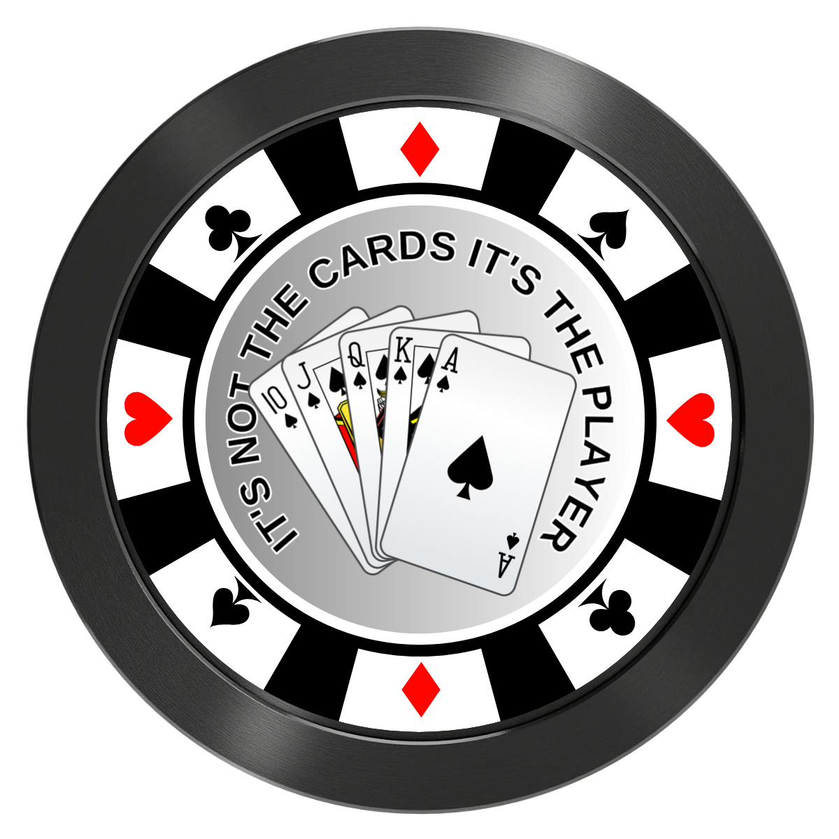 A Suitable Design Aluminum Poker Card Guards - Black - Back