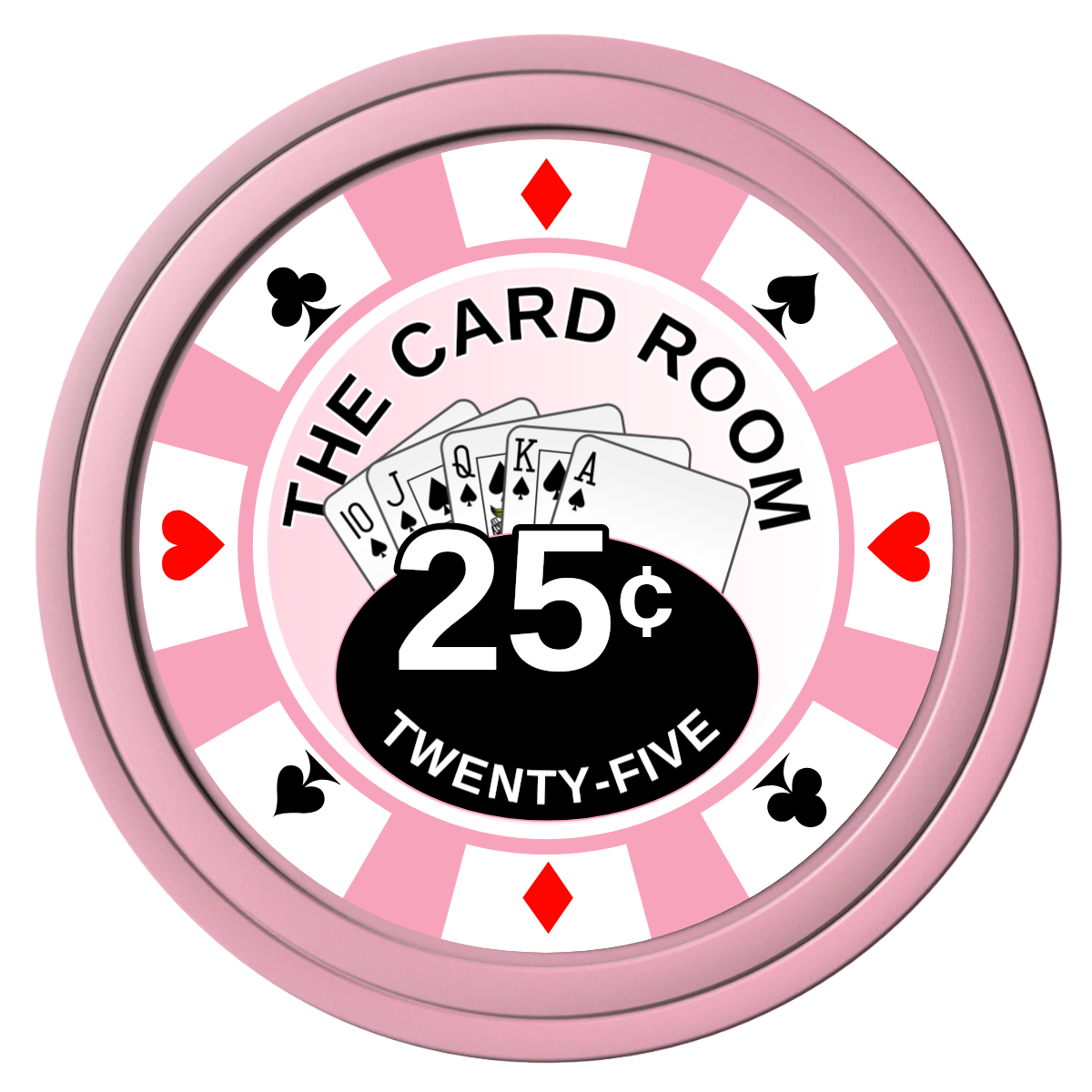 A Suitable Design Composite Poker Chips - Pink / Solid - Front