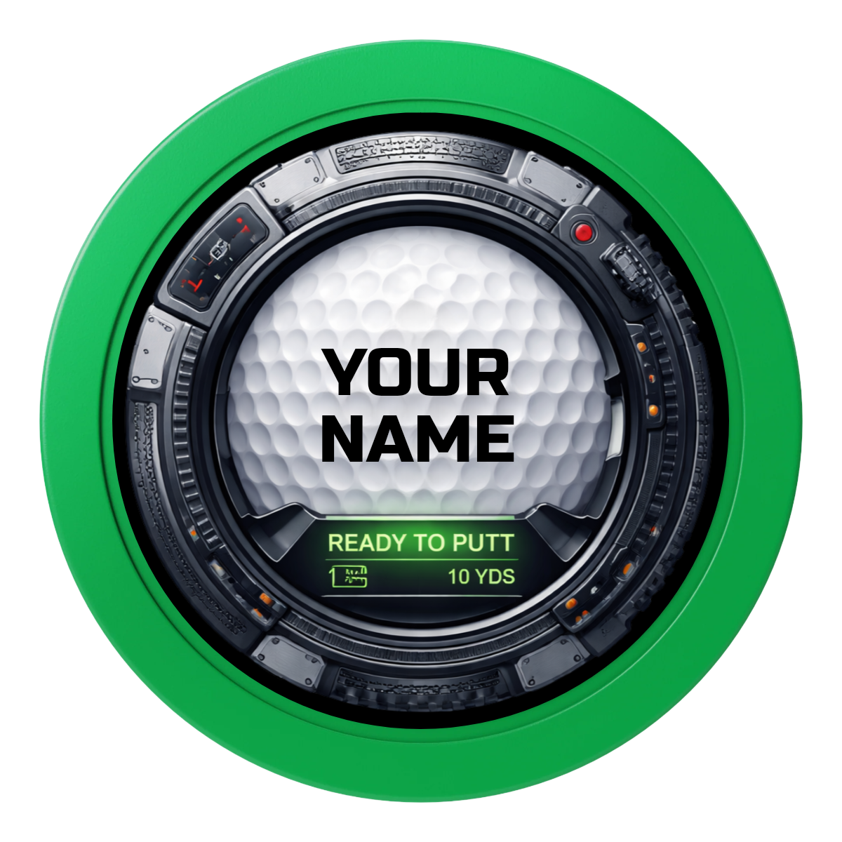 Auto Marked IV 2" Oversized Poker Chips - Green - Front