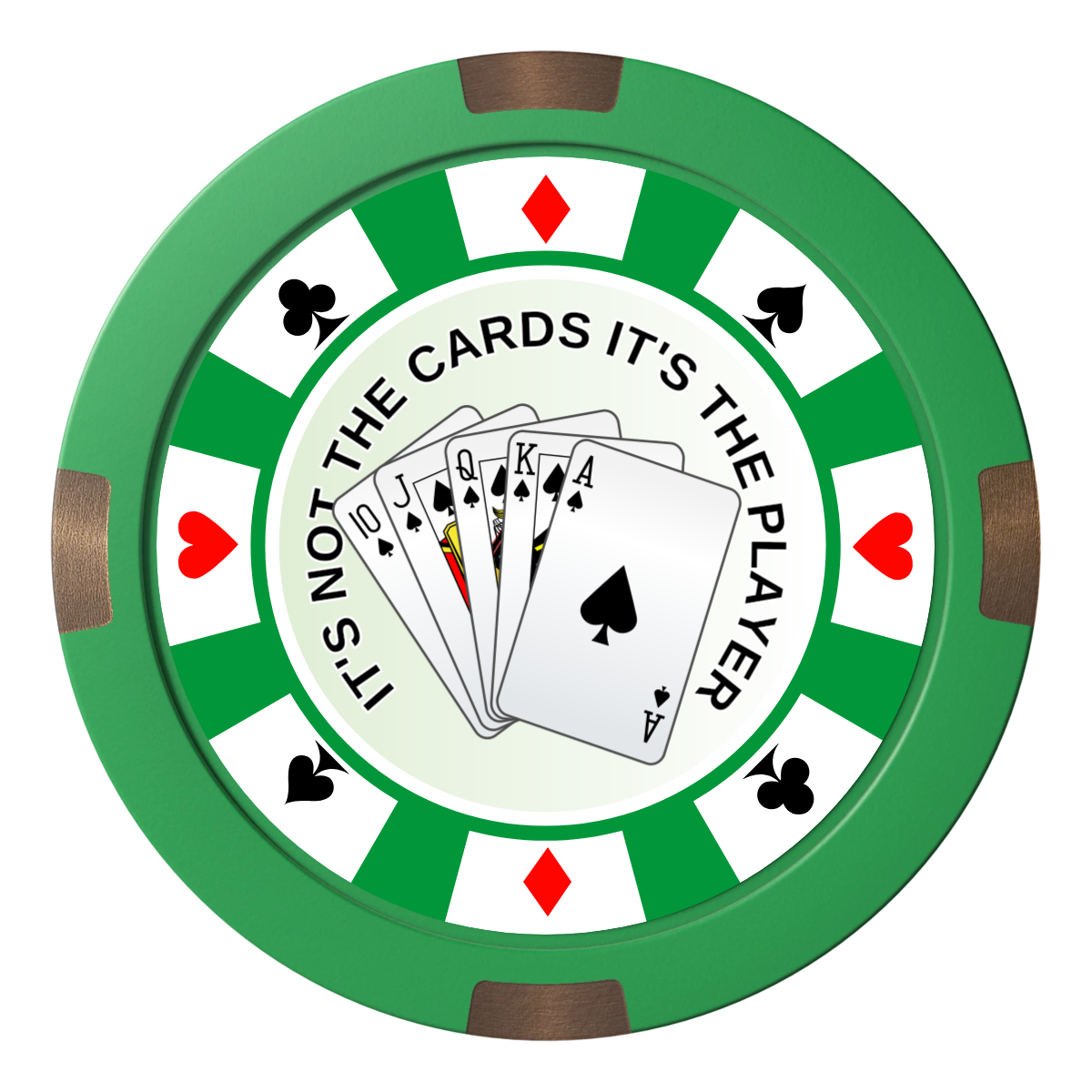 A Suitable Design Composite & Metal Hybrid Poker Card Protectors - Green - Front